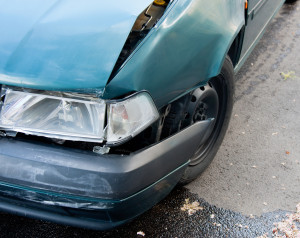 Image showing damage to car from parking accident